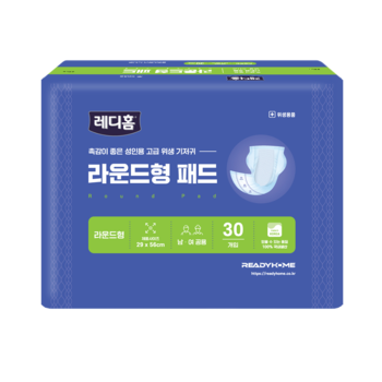 [오늘출발] 라운드형 소변패드 속기저귀 환자용 교체형 29x56cm, 30개입, 1개