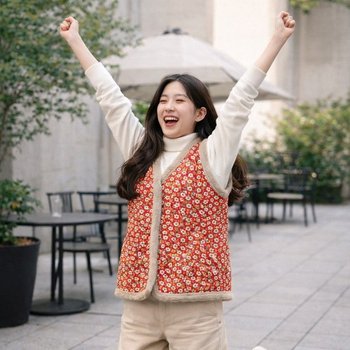 봄 간절기 겨울 촌캉스 김장조끼 할머니조끼 누빔 퍼 조끼 할머니조끼 집에서입는조끼