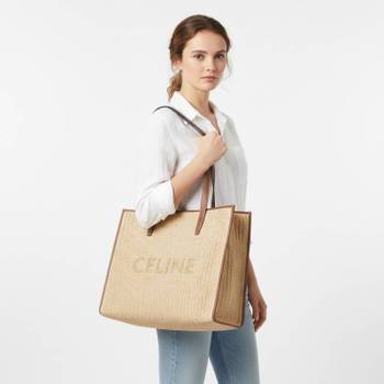 셀린느 여성 라지 라피아 로고 카바스백 베이지 114522EZO 02NT 1573848