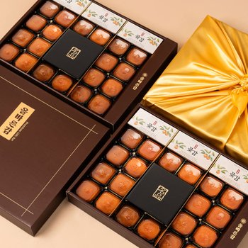 [SSG상품권증정이벤트][바로배송/보자기무료포장]올바른감 반건시 곶감 과일선물세트(대과20입 1.2kg내외*2세트)