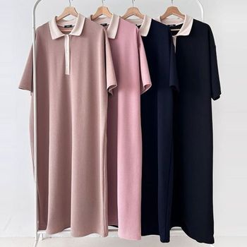 빅사이즈원피스 Y360L608 단추카라스판롱원피스 AR_P433860401