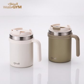 [쉬젤] 워터짐 더 카페머그 텀블러 2종세트 480ml (밀크크리미/올리브카키)