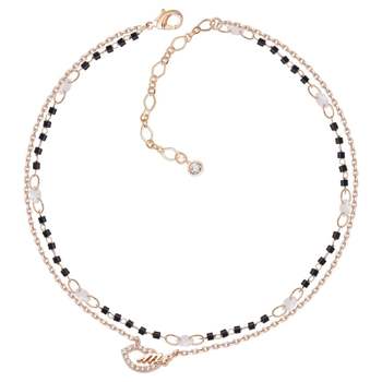 14K 531UOL34 GP 비즈 포인트 두줄 로즈골드 체인 패션 발찌