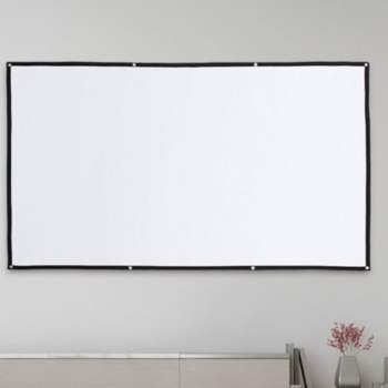 스크린 빔프로젝터 이동형 회의 영화감상 프로젝터스크린 (221x125cm)