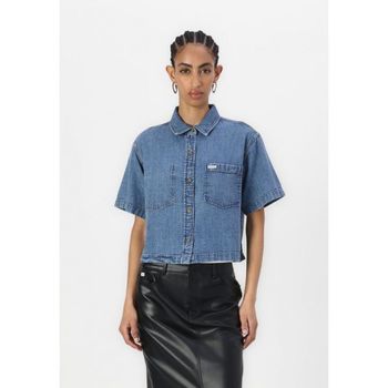 게스 Jeans BOXY SHIRT Button-down blouse mid wash 7502763