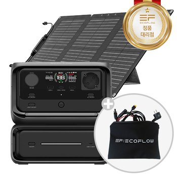 에코플로우 리버3 맥스 + 60W 태양광패널 파워뱅크 배터리 리튬인산철