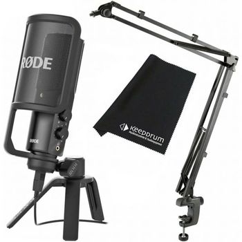 [해외] 독일 로데 마이크 방송용 Rode NT-USB Condenser Microphone K M 23840 Arm Keepdrum Microfibre