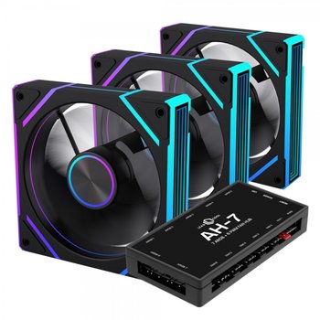 LEADCOOL EVO-120 ARGB PWM REVERSE (컨트롤러/3팩, 블랙)