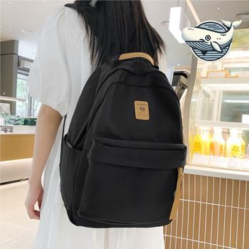 대학생백팩 트렌디한 블랙 백팩 여성 대학생 필수 아이템