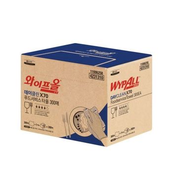 푸드서비스타올 300매 1박스 X70 와이프올 데이클린 X70데이타올