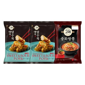 CJ제일제당 고메 대가 탕수육 390g x2개+짬뽕 652g