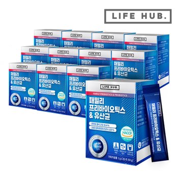 라이프허브 패밀리 프리바이오틱스 유산균 12세트 (2g x 360포) 12개월분