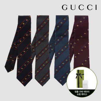 구찌 꿀벌 넥타이 451528 스트라이프 4종