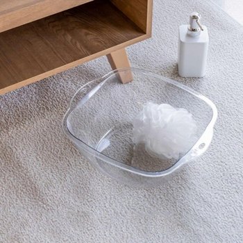 투명 SAAS3249 세숫 목욕 사각 대야 물바가지 다라이 양동이