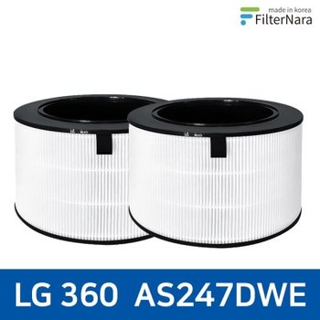 LG 퓨리케어 360 2단형 AS247DWE 공기청정기 호환 필터 프리미엄 골