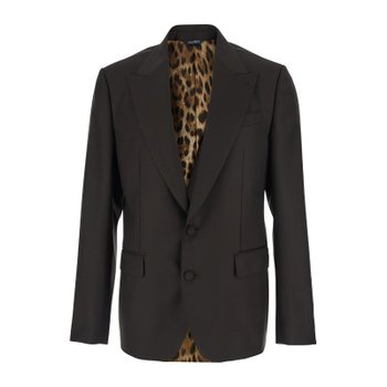 [해외배송] 돌체앤가바나 브라운 울 싱글브레스트 피크 라펠 재킷 G2TV4T FU269M0682