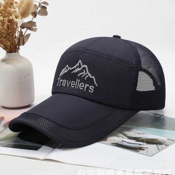 남녀공용 에어 볼캡 자수 포인트 아웃도어 트레킹 캠핑 모자 (WFJ5OZQ)