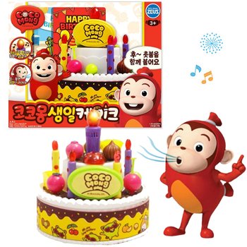 케이크장난감 코코몽 생일케이크 촛불끄기 돌아기 장난감