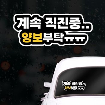 양보 초보운전스티커 아이가타고있어요 계속직진중