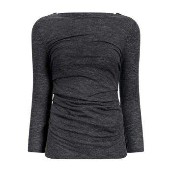 25 FW 프로엔자슐러화이트라벨 블라이드 보트 넥 개더 탑 WL2544559JW015