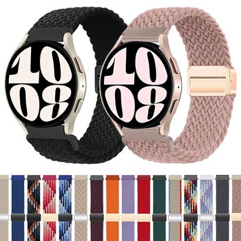 샤오미 화미 어메이즈핏 GTS 4 3 2 미니 e 호환 브레이드 솔로루프 마그네틱 나일론 스트랩 밴드