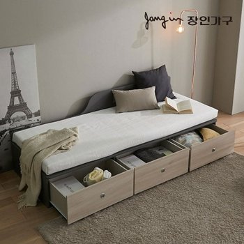 [착불] 장인가구 피콜로G 1인용 소파형 데이베드 수납침대(로우독...