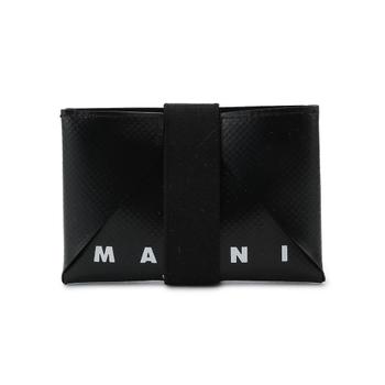 Marni 마르니 PVC 오리가미 카드지갑 1단 BlackBlue PFMI0008U0P3572Z2O28