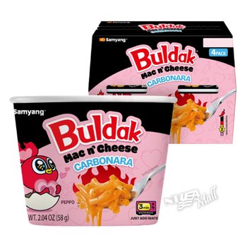 [해외] [1+1]불닭 맥앤치즈 까르보나라 맛 4개입 미국 월마트 한정판 BULDAK MAC&CHEESE CARBONARA