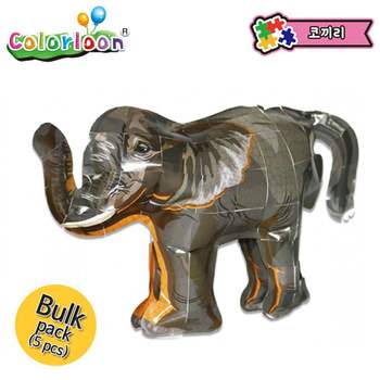 컬러룬 EGK389M3 5인 코끼리 풍선 스티커 3D퍼즐