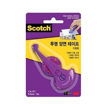 3M 스카치 투명양면테이프 리필 017/8.4x8m 박스(40개입) 부품 소모품 자재 파츠