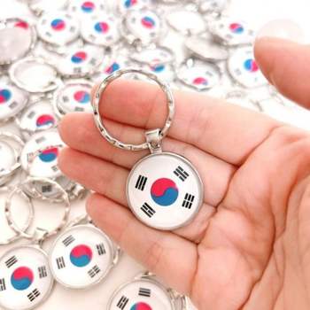 키링 고리 열쇠 홀더 개천절 국경일 태극기