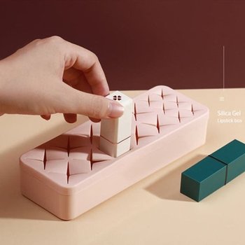 실리콘 화장품 거치대 브러쉬 립스틱 보관 정리함_W75128A_