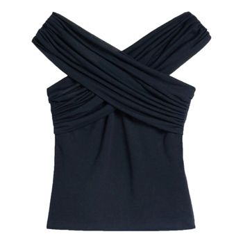 [해외] 25 FW 드레이프 디자인 코튼 혼방 탑 H24FTP041JE0070 TP427205877 90135458