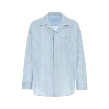 [해외] 26SS 로에베 스트라이프 코튼 셔츠 H526Y05XAI WHITENAVY STRIPPED