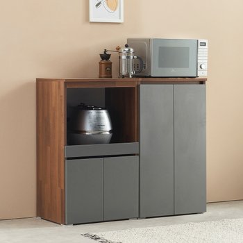 퍼니하우스 헤븐 전자렌지 밥솥 선반 2단 원룸 오븐 수납장+렌지대 세트 800