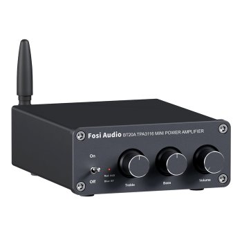 [해외] 포시 BT20A 블루투스 5.0 파워앰프 2.0CH 스테레오 100W*2 TPA3116 리시버 2