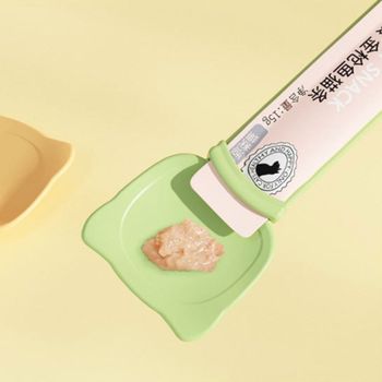 연두색 숟가락 노랑 강아지 급여 캣맘 수저 추르 식기 반려묘