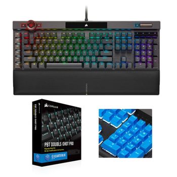 유선 K100 RGB MX SPEED 영문+PBT Double-shot Pro(은축 블루) 유선키보드 키보드 키보드세트