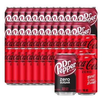 코크제로+닥터페퍼제로 350ml X 총 48캔