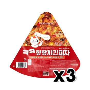 쿠캣 ㅋㅋ핫핫치킨피자 간편즉석조리 200g x 3개