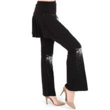 LDP2700 QM17MU97 검정 슈트 테마 프린지 여성 삼바 라틴댄스 벨트 시즌 볼룸 팬츠 숙 성능 소녀