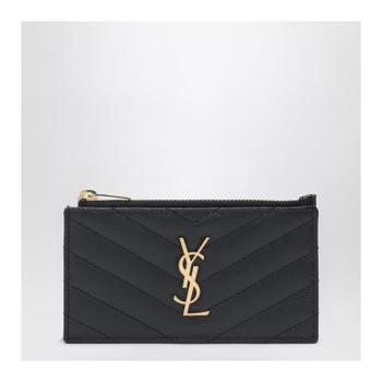 생로랑 Black quilted Cassandre card holder 607915BOW01/XM_ -1000_100-U Black