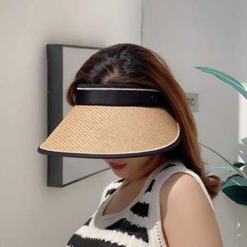 여름 IOQ513T1 와이드 라탄 자 파나마 선캡 햇