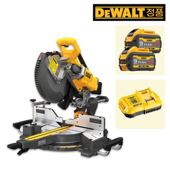 디월트 DCS781X2 60Vmax 3.0Ah 2팩 플렉스볼트 BL 305mm(12인치) 충전 슬라이딩 각도절단기 톱날