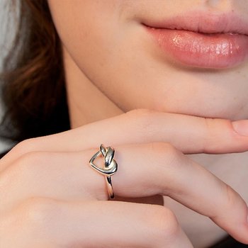 [Hei][볼빨간사춘기 안지영, 에이핑크 박초롱&정은지 착용] pretzel heart ring