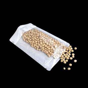 앞투명 524RAX72 포장용 지퍼스탠드 한지봉투 13X20cm 200P