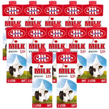 믈레코비타 폴란드 수입멸균우유 1000ml 12개