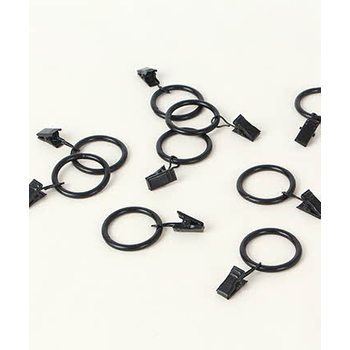 패션스타트 빈티지 모던 집게 커튼링 30mm_블랙 (75276)