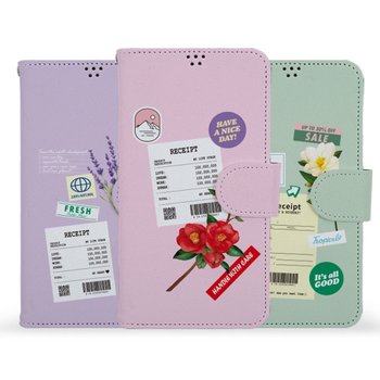 플라워 영수증 카드 수납 지갑 다이어리/갤럭시S23 S22 S21 S20 S10 5G S9 노트20 노트10 노트9 노트8 울트라 플러스 A12 A10E A24 A34 A54 A30 A31 A32 A23 A53 버디 와이드 퀀텀3 A40 A50 A90 A10E A12 진2 아이폰14 13 12 11 프로 맥스 미니 XR XS 7 8 SE2 SE3 핸드폰 휴