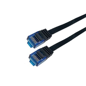 D[10970] CAT.7 UTP 기가 랜 케이블 평면(FLAT) 1M (연선/검정)